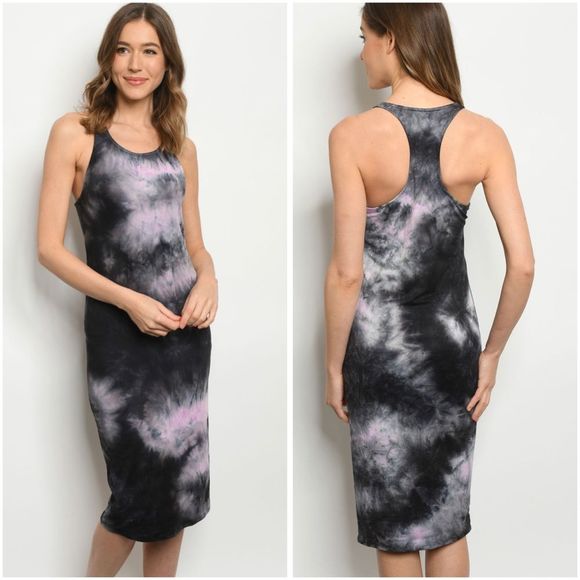 🆕Tie dye racer back midi dress - Picture 1 of 4